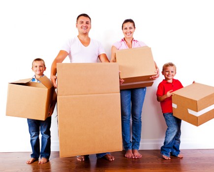 Packing and preparing items for a Paddington moving van