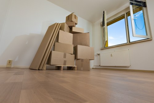 Local removals team preparing for a move near Paddington