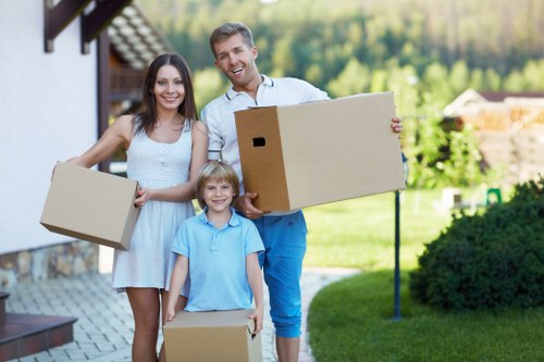 Removal team planning a move in Paddington near residential flats