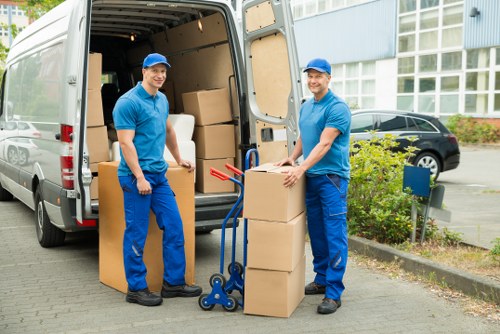Loading furniture into a removal van for a Paddington house move