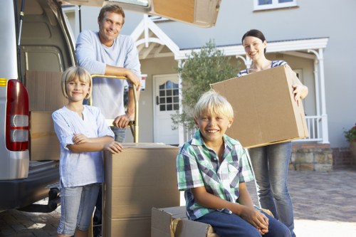Moving team managing access in a Paddington street
