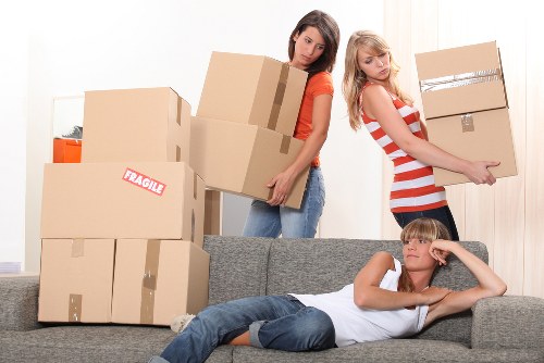 Removal van loaded for a central London house move near Paddington